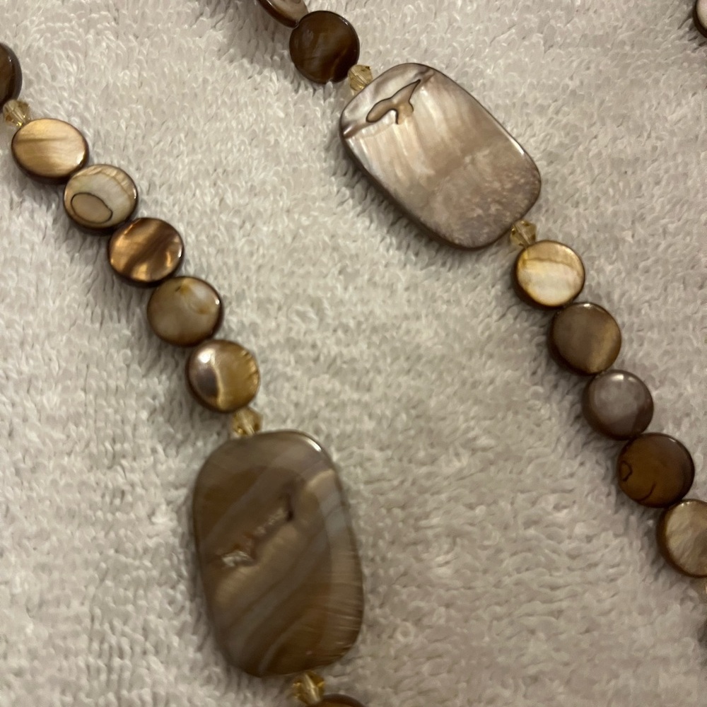 Premier Designs Brown Shell Necklace